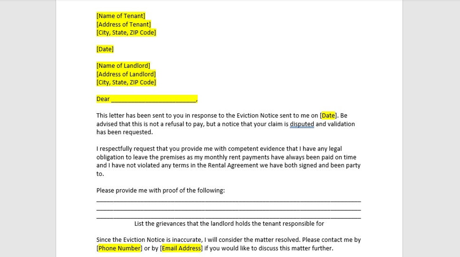 Eviction Notice Response Letter Template Eviction Notice Response eviction-notice-response-letter-template-eviction-notice-response