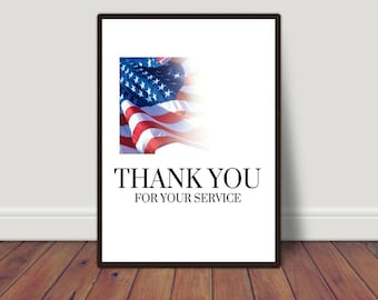 Veteran Gift, Gift For Veteran, Patriotic Gifts For Veterans, Veterans Day Gifts For Employees, Veteran's Day Thank You, Veteran Printable
