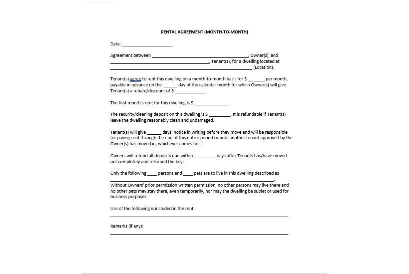 Month To Month Rental Agreement Template Rental Agreement Etsy month-to-month-rental-agreement-template-rental-agreement-etsy