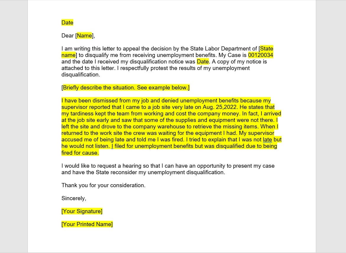 Formal Protest Unemployment Letter formal-protest-unemployment-letter