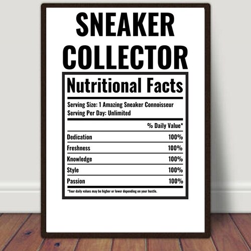 Kick Definition Wall Print Sneaker Lover Men Bedroom Art Etsy