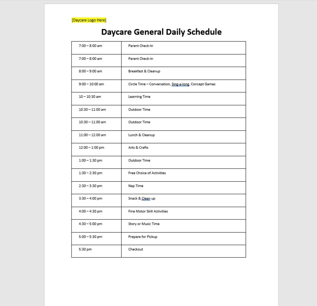 Daycare General Daily Schedule Daycare General Daily Schedule Template daycare-general-daily-schedule-daycare-general-daily-schedule-template