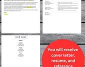 Sales Representative Basic Resume Template Word, Basic Resume and Reference Template for MS Word, Editable Resume, Professional Resume
