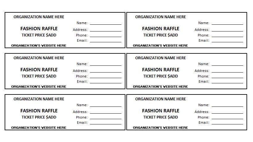 Editable Fashion Raffle Ticket, Fashion Raffle, Enter to Win Printable ...