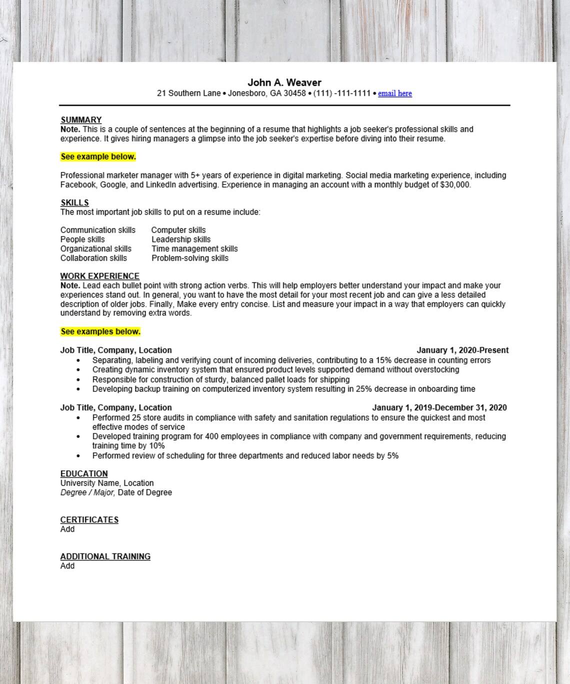 Basic Resume Template Word Basic Resume and Reference Template for MS Basic Resume Template Word Basic Resume and Reference Template for MS