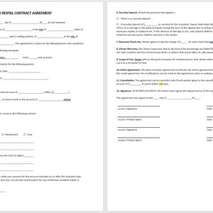 Acuerdo de contrato de alquiler de contenedor editable, plantilla de contrato de alquiler de contenedor, contrato de alquiler de contenedor, plantilla de contrato de alquiler de contenedor