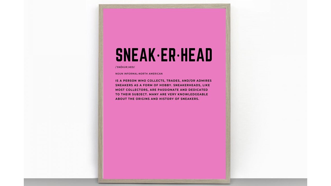 Sneakerhead Definition, Wall Print, Sneaker Lover, Sneaker Print, Shoe