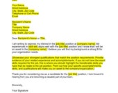Simple Cover Letter, Cover Letter Template, Editable Cover Letter, Cover Letter Template, Resume Word Template, Simple Letter