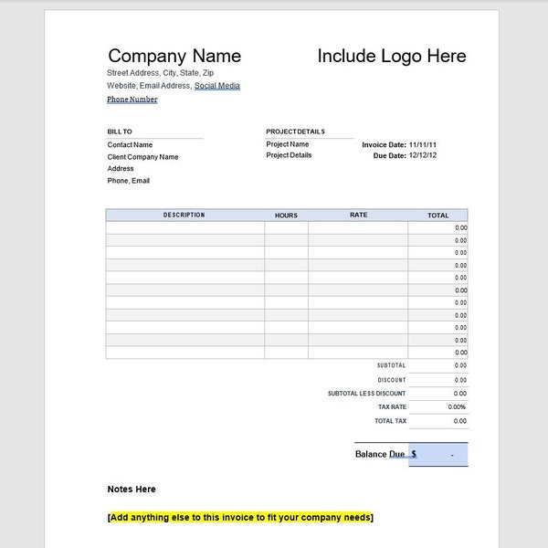 Freelancer Invoice Template, Freelance Invoice Template, Word Template Invoice, Word Template, Simple Invoice, Word Invoice