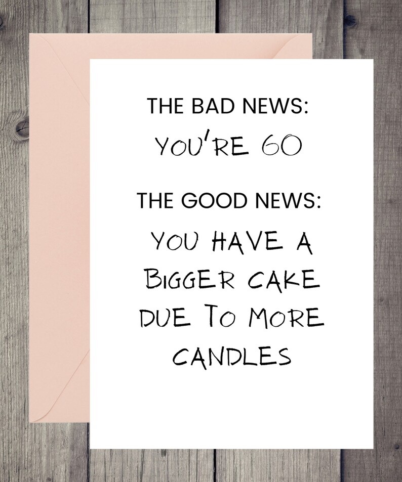 Funny 60th Birthday Card 60th Birthday Gift Birthday Gift Etsy UK