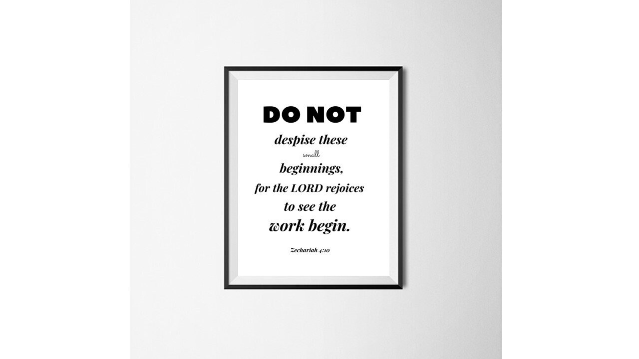 Never Despise Small Beginnings Quotes