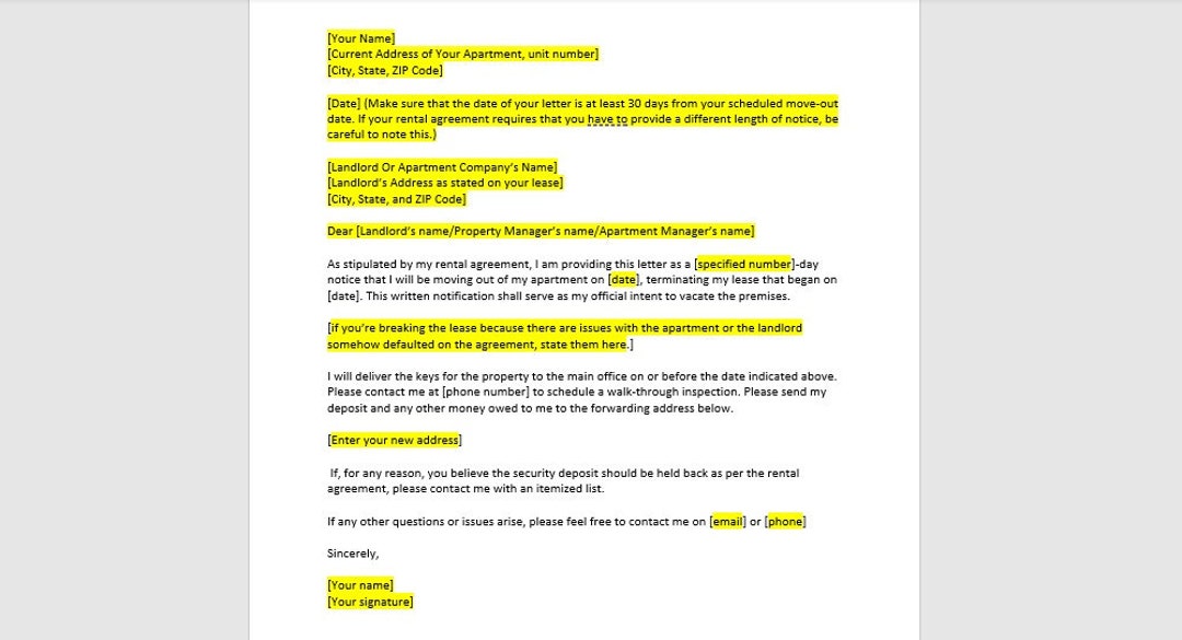 Notice to Vacate Letter Template Notice to Vacate Letter Notice to Notice to Vacate Letter Template Notice to Vacate Letter Notice to