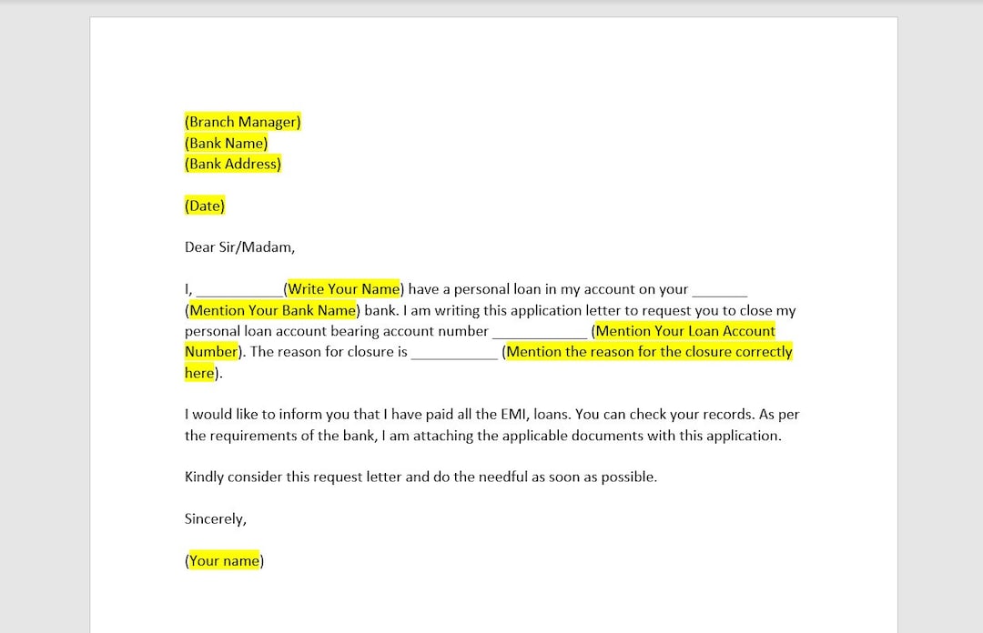 How To Write Loan Closure Letter How To Write Loan Closure Letter