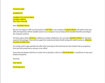 Oferta De Trabajo Informal, Carta De Oferta De Trabajo, Carta De Plantilla De Oferta De Trabajo, Plantilla De Oferta De Trabajo, Plantilla De Word, Carta Simple, Carta De Palabra