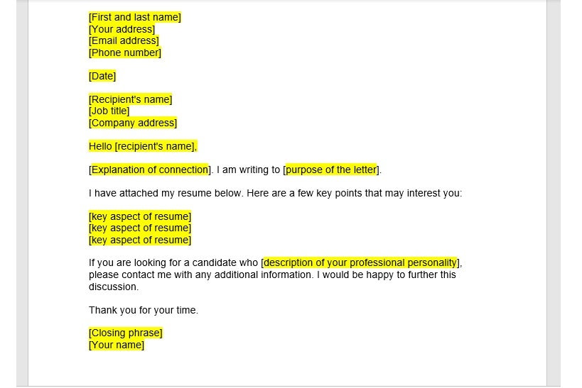 Networking Letter, Networking Template Letter, Networking Template