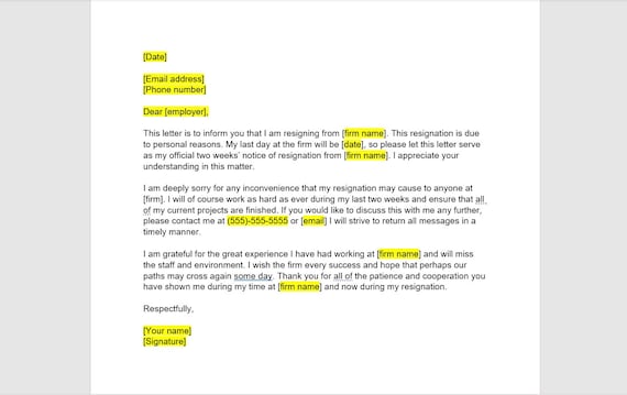 Modello di lettera di dimissioni dell'avvocato, lettera di dimissioni, modello di dimissioni, modello di lettera di dimissioni, modello di Word, ...