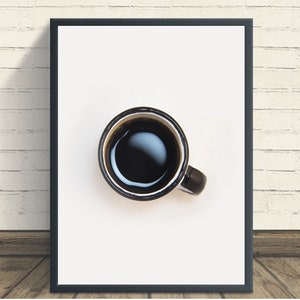 Arte de pared imprimible de café, decoración de cocina, arte de descarga digital, cartel de café, impresión de café, regalo amante del café, arte de pared, decoración del hogar
