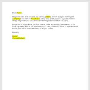 Real Estate Lead Letter Template, Real Estate Lead Letter, Real Estate Lead Template, Real Estate Lead Letter Template, Word Template