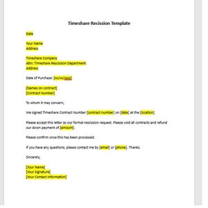 Plantilla editable de carta de rescisión de tiempo compartido, plantilla de rescisión de tiempo compartido, cancelación de tiempo compartido, plantilla de rescisión, plantilla