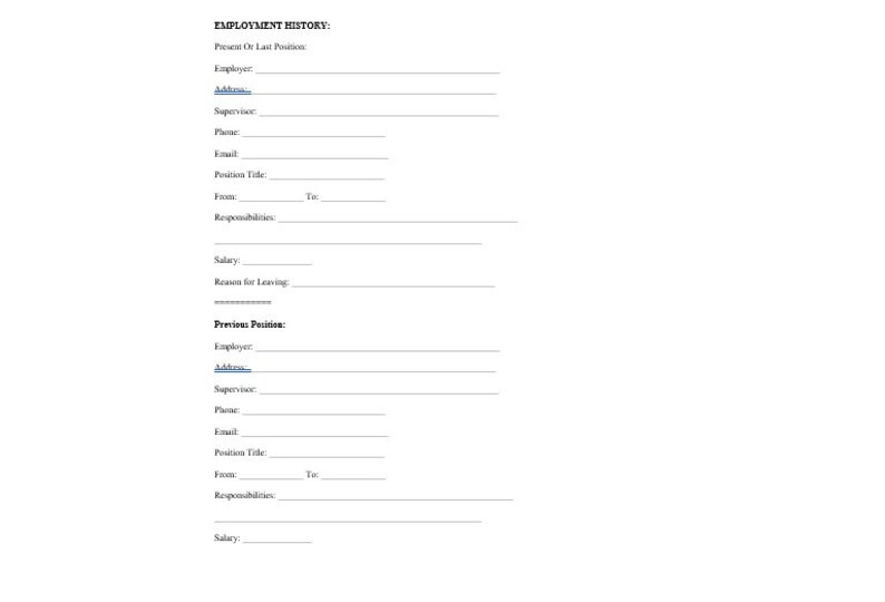 Employee Job Application, Job Application Template, Job Template, Word ...