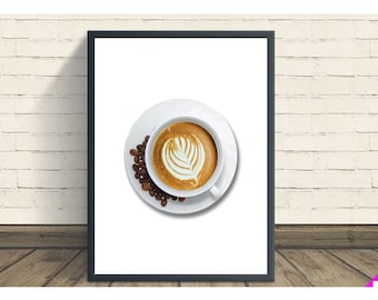 Coffee Printable Wall Art, Kitchen Decor, Digital Download Art, Coffee Poster, Coffee Print, Coffee Lover Gift, Kitchen Print, Home Decor