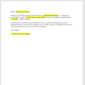 Plantilla de carta de agradecimiento de entrevista, carta de agradecimiento, plantilla de agradecimiento, plantilla de carta de agradecimiento, plantilla de Word, carta simple