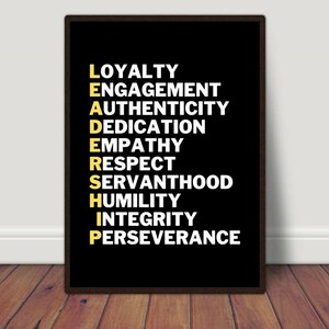 Leadership Art Print, Home Decor, Retirement Gift, Boss Gift, Inspirational Print, Office Art, Gift for a Leader, Leadership Appreciation