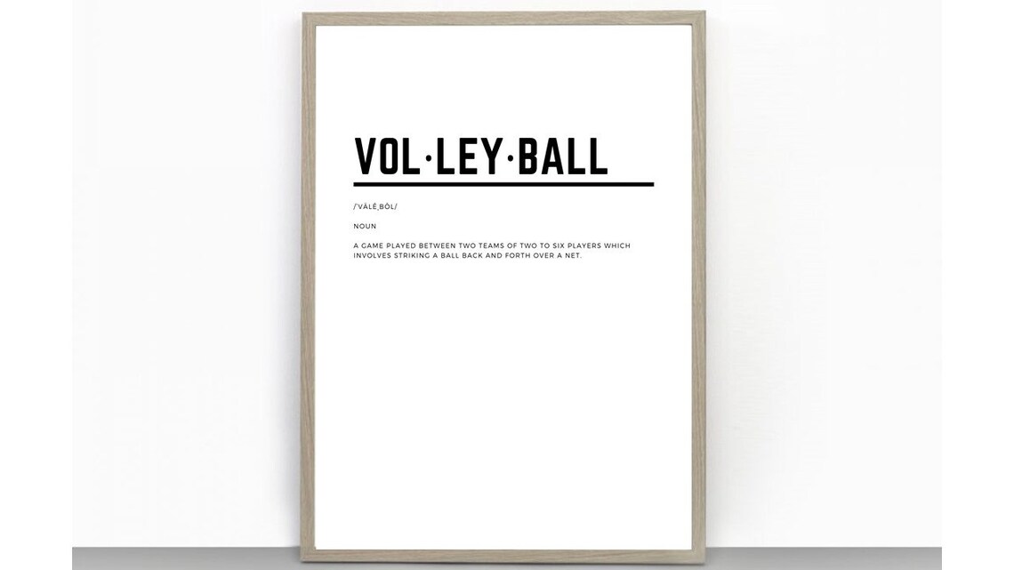 Volleyball Definition Volleyball Print Volleyball (Instant Download) Etsy