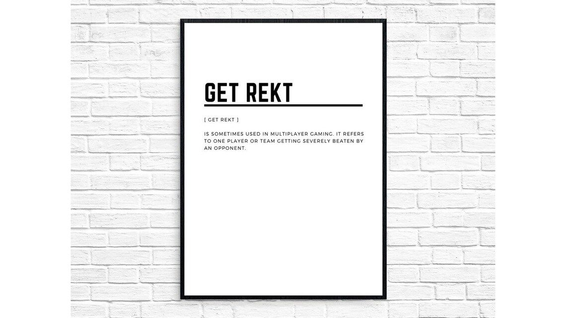 Get Rekt Definitiongamer Printprintable Wall Artgamer Wall - Etsy