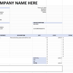 Contractor Receipt Template, Contractor Receipt, Receipt Template, Excel Template, Simple Template, Excel Template