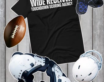 Wide Receiver Touchdown Scoring Agency, Wide Receiver Shirt, Football Offense Tee, Receiver Football Tee, Offense Position Tee