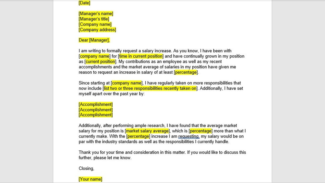 Salary Increase Letter Template Salary Increase Letter Salary Salary Increase Letter Template Salary Increase Letter Salary