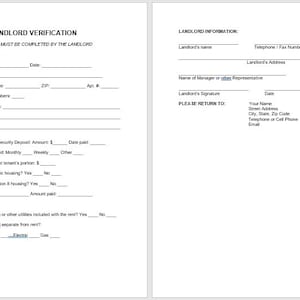 Plantilla de carta de verificación de propietario para cupones de alimentos, carta de verificación de propietario, plantilla de verificación de propietario, plantilla de Word