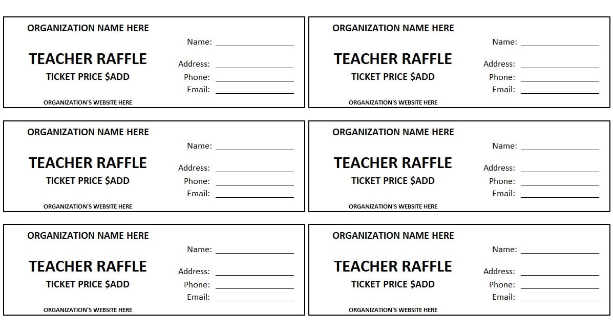 School Raffle Paper Editable Teacher Ticket, Teacher Raffle, Enter to Win Printable Ticket ...