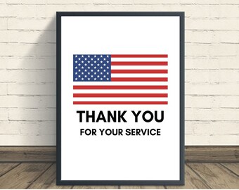 Veteran Gift, Gift For Veteran, Patriotic Gifts For Veterans, Veterans Day Gifts For Employees, Veteran's Day Thank You, Veteran Printable
