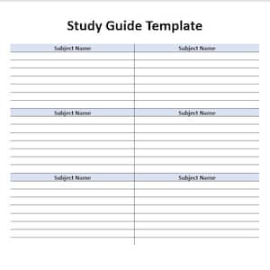 Editable Study Guide, Study Guide Template, Note Taking Template, School Notes Template, Notes Guide, Word Template, College Note Template