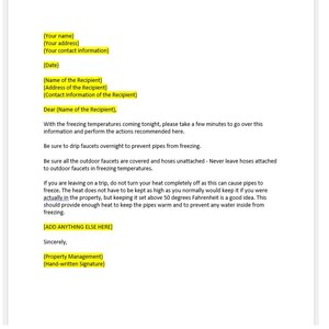 Plantilla de carta de temperatura de congelación para inquilinos, carta de temperatura de congelación, plantilla de temperatura de congelación, carta de temperatura de congelación