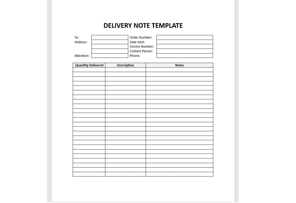 Delivery Note Template, Editable Note, Note Template, Word Template, Simple Template, Word Template, Word Note, Simple Note - Etsy delivery-note-template-editable-note-note-template-word-template-simple-template-word-template-word-note-simple-note-etsy