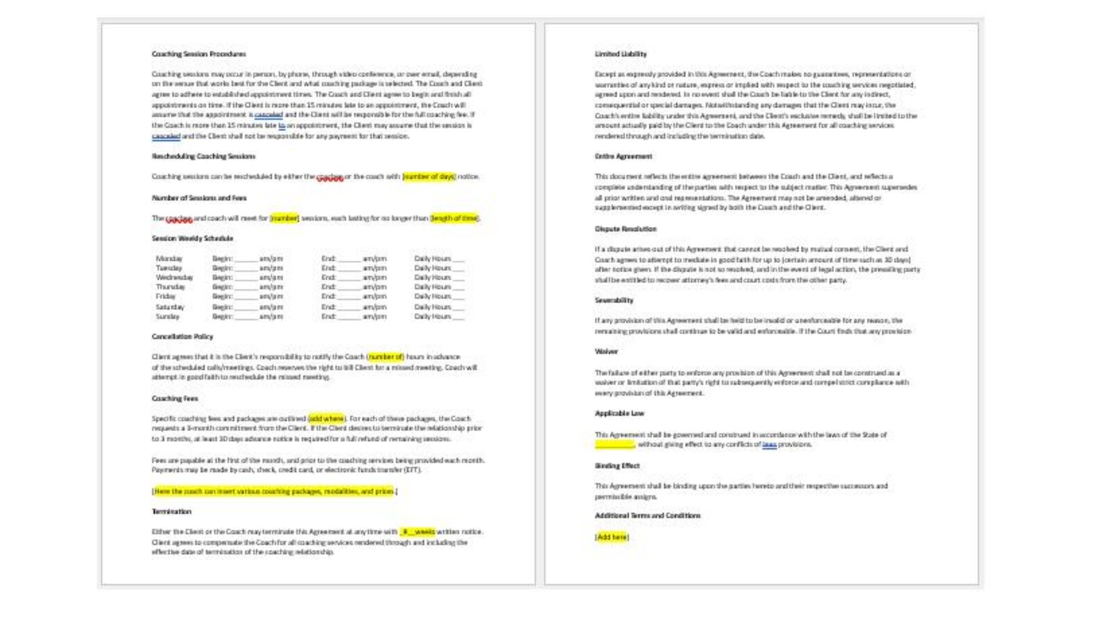 Editable Basketball Coach Agreement Template, Basketball Coach