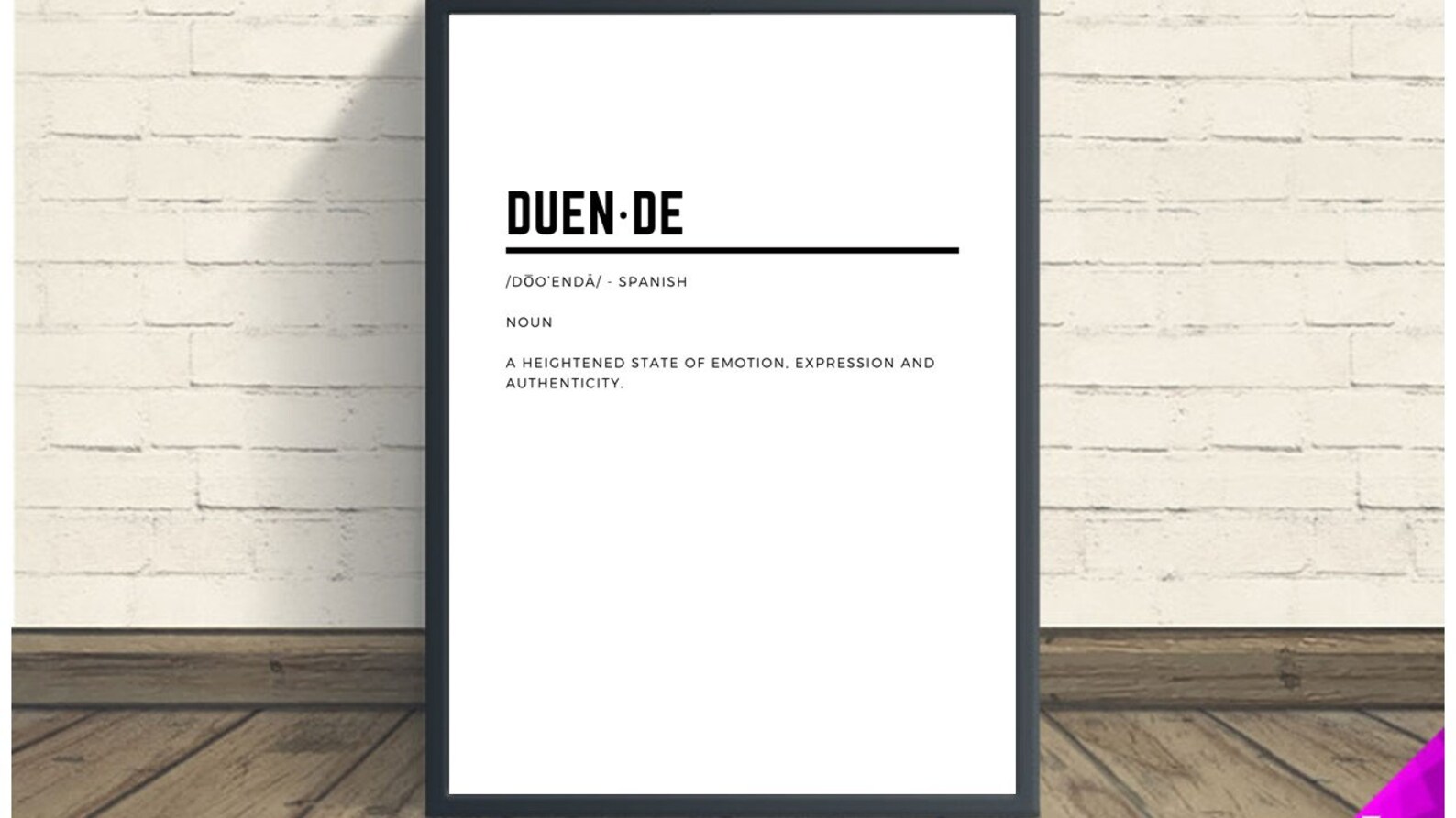 Duende Definition Spanish Quote Print Motivational Print