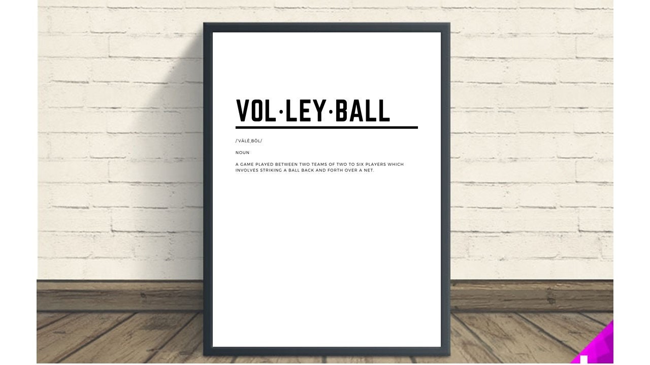 Volleyball Definition Volleyball Print Volleyball (Instant Download) Etsy