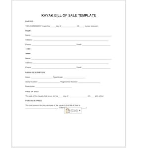 Plantilla de factura de venta de kayak editable, factura de venta editable, factura de venta, venta de kayak, factura de venta de kayak, plantilla de factura de venta