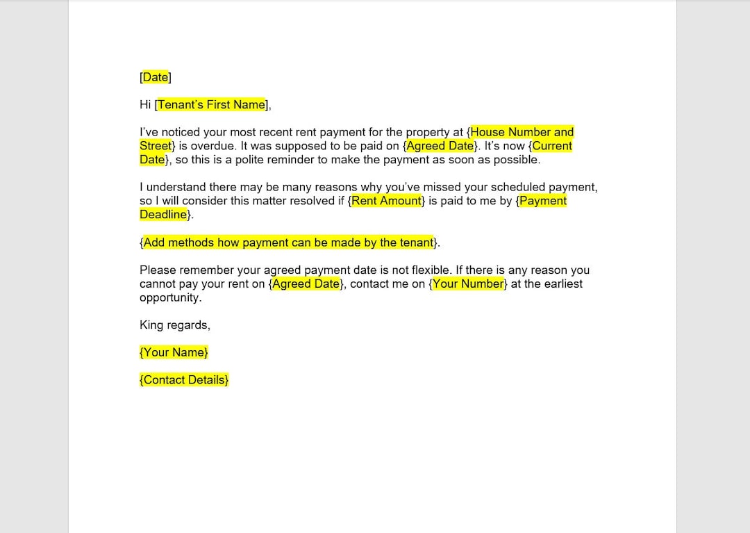 Rent Payment Reminder Letter Template Payment Reminder Letter Payment payment-reminder-letter-how-to-write-25-best-samples