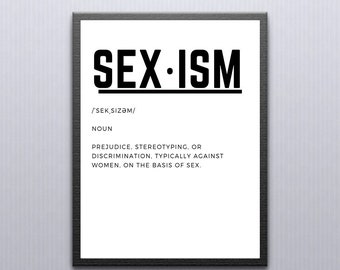 Sexism Definition, Social Justice Print, Equality Print, Diversity Printable, Home Decor, Work Decor, Human Rights, Inclusion Print