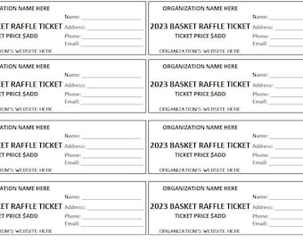 Bearbeitbares Korb-Verlosungsticket, Korb-Verlosung, Geben Sie ein, um ein druckbares Ticket zu gewinnen, eine druckbare Jubiläums-Verlosungskartenvorlage, geben Sie ein, um zu gewinnen