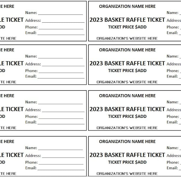 Editable Basket Raffle Ticket, Basket Raffle, Enter to Win Printable Ticket, Anniversary Printable Raffle Ticket Template, Enter to Win