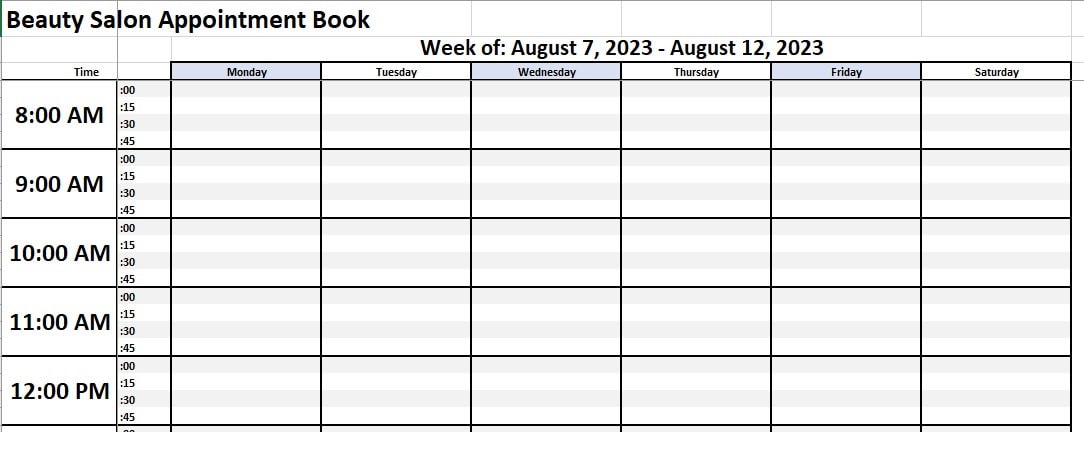 Editable Client Appointment Book Beauty Salon Appointment Book Salon Editable Client Appointment Book Beauty Salon Appointment Book Salon