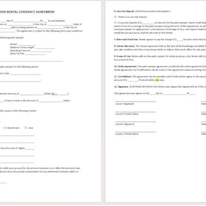 Contrato de alquiler de pulverizador de pintura editable, plantilla de contrato de alquiler de pulverizador de pintura, plantilla de contrato de alquiler de pulverizador de pintura