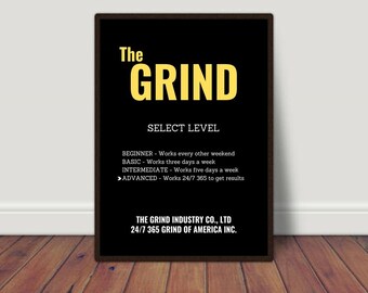 Entrepreneur Print, Hustle Poster, Motivational Wall Decor, Printable Art, Work Motivation, Hustler Gift, Hustle Art, Entrepreneur Poster