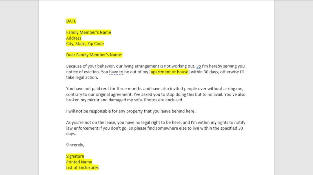 How To Write A Response Letter To An Eviction Notice How To Write A Response Letter To An Eviction Notice